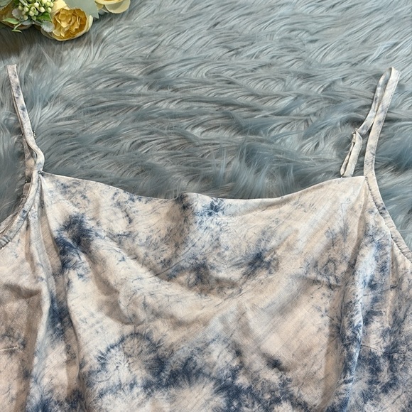 Bella Dahl Bias Cowl Neck Tie Up Cami in Cloud Wash sz M - Picture 4 of 10